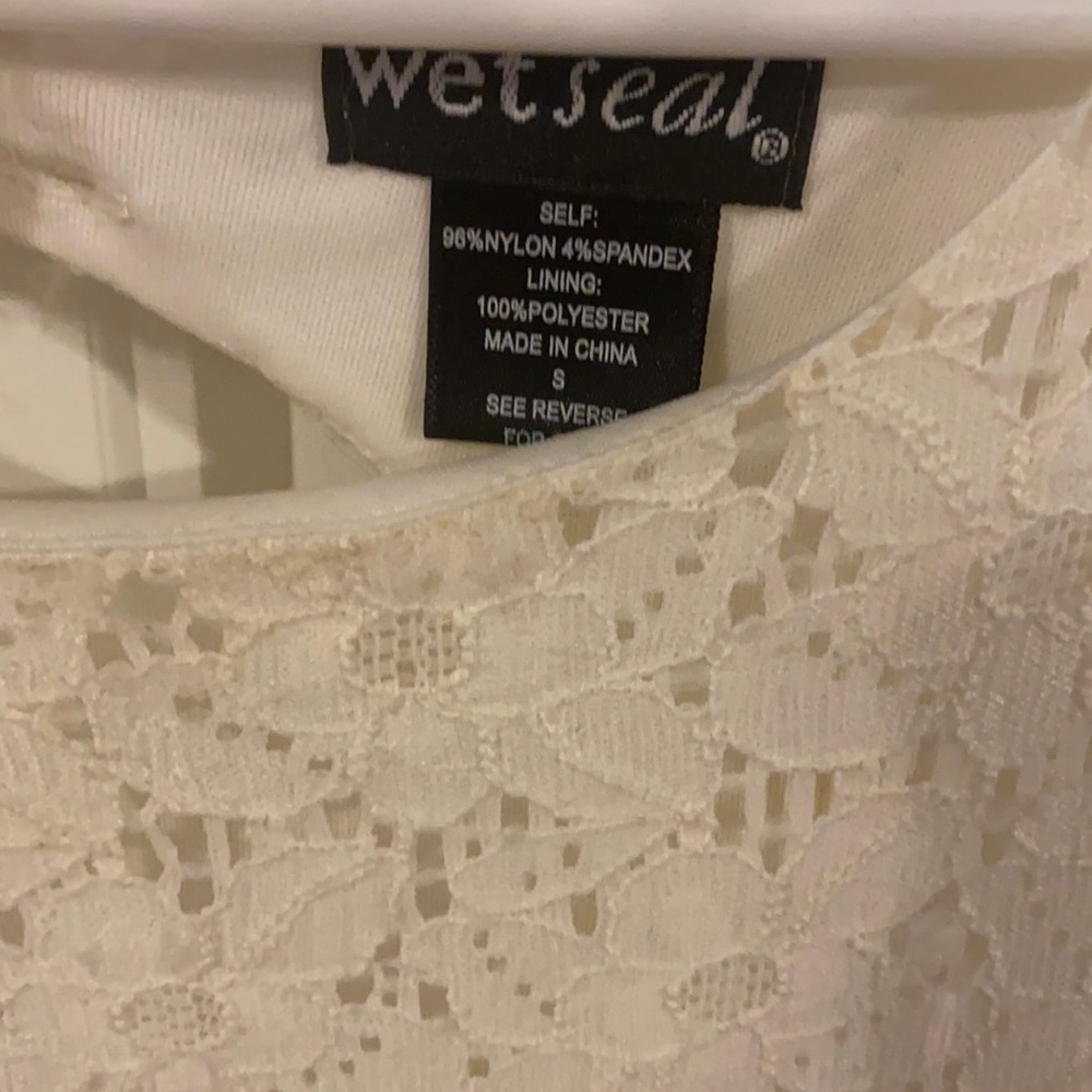 Wet seal dress, Small and white